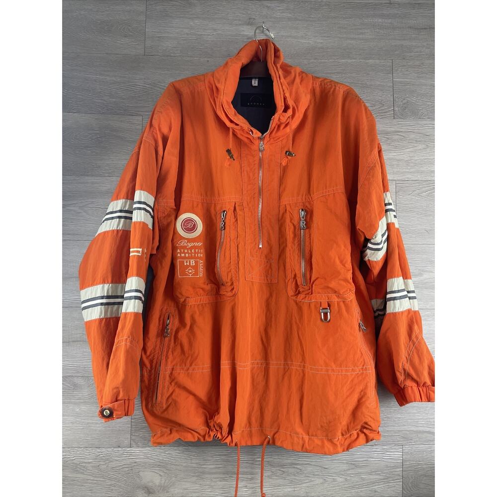 Bogner Ski Jacket XL Snow Coat Snowboard Winter Orange Embroidered Vintage